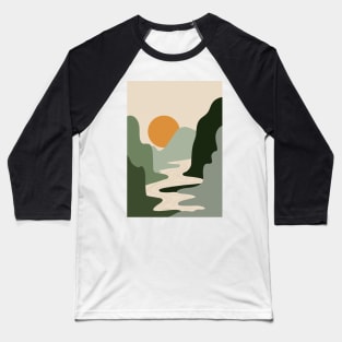 Abstract Sunset Painting 7.2 Baseball T-Shirt